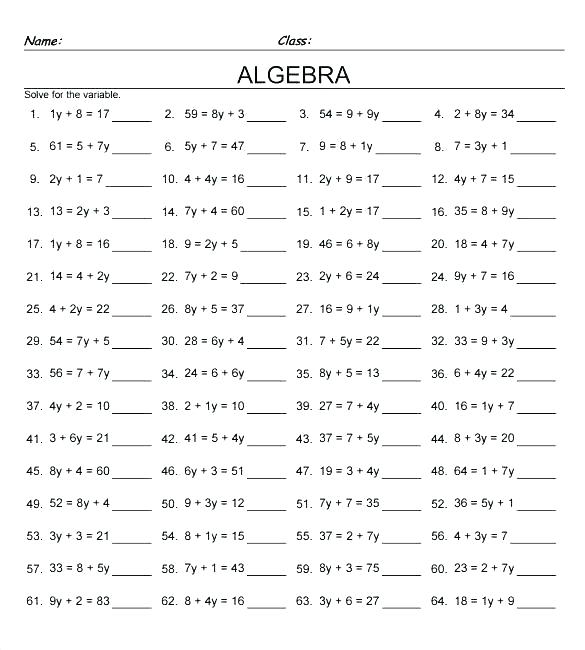 Basic Math Worksheets For Middle School â Charleskalajian Com