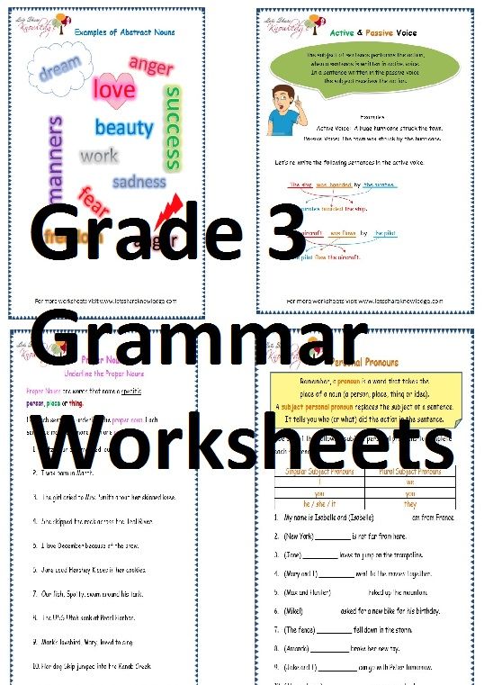 Grade 3 Grammar Worksheets