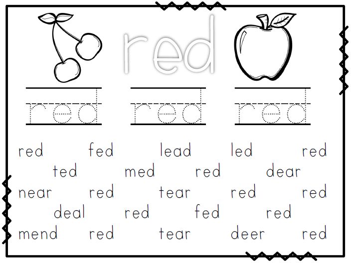 Color Words For Kindergarten Students,words Free Download