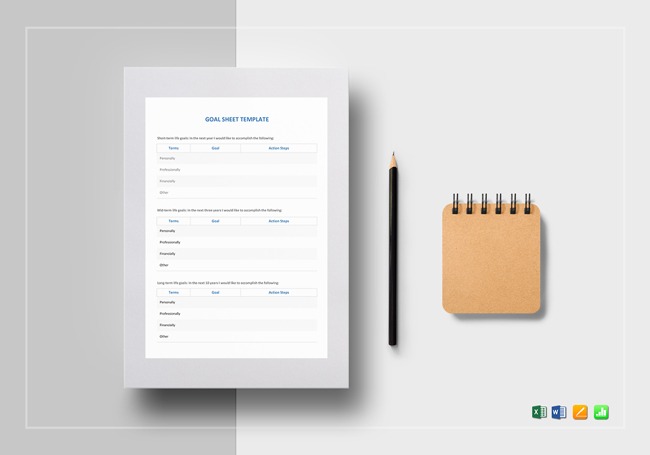 Free Goal Setting Worksheets Forms And Templates