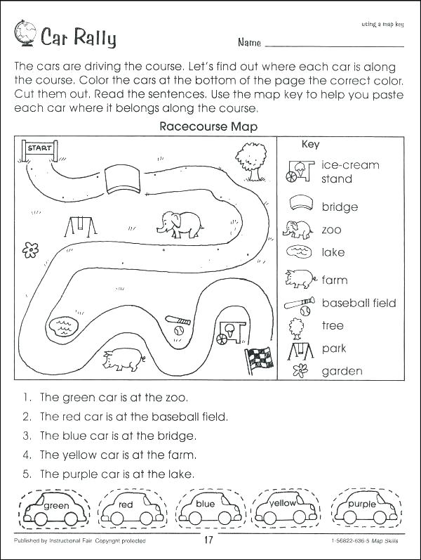 Map Reading Skills Worksheets