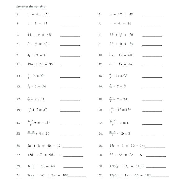 Math Algebra Worksheets Grade 8 â Paintingmississauga Com