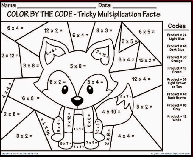 Math Coloring Pages Grade