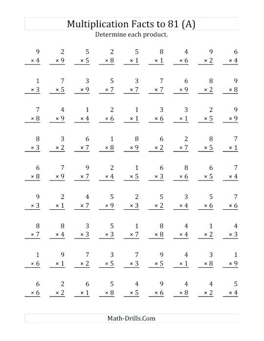 Math Worksheets On Multiplication â Vishalcargopackersmover Com