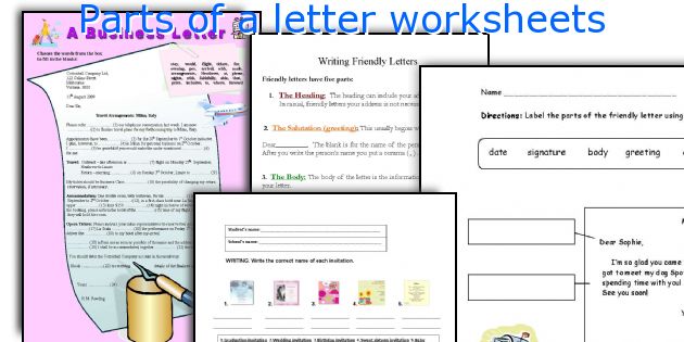Parts Of A Letter Worksheets