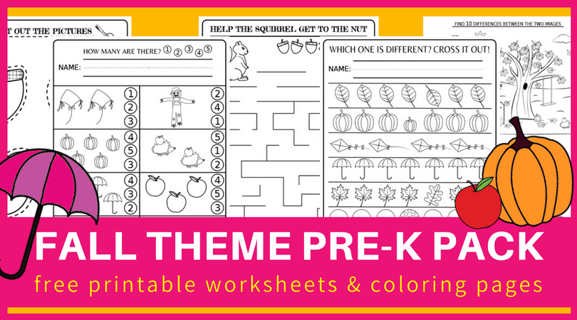 Preschool Worksheets And Activities For Fall Free Printable Pdf