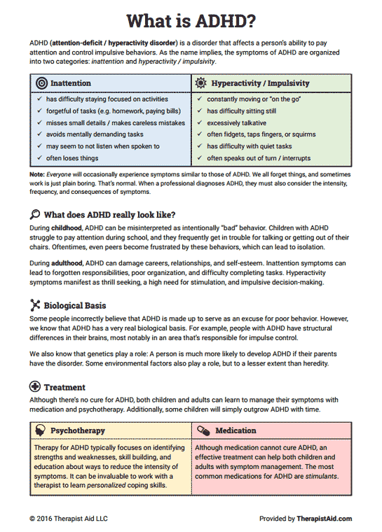 What Is Add   Adhd  (worksheet)