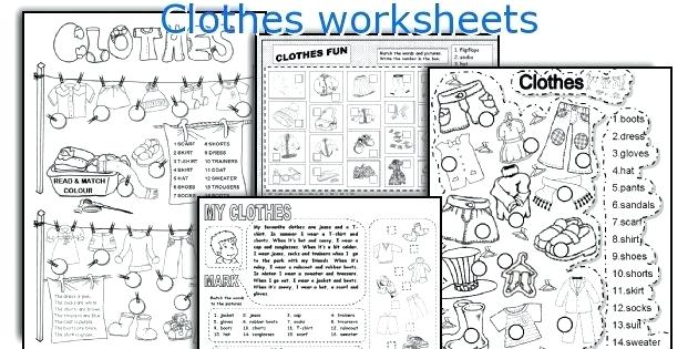 Printables Clothes Worksheet Preschool â Davuluri