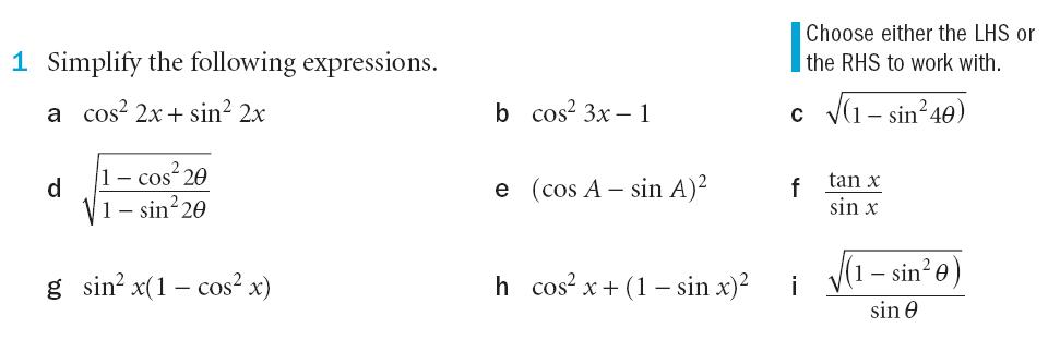 C2 Trigonometric Identities