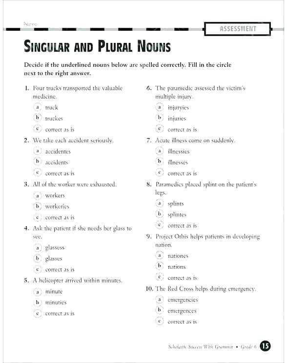 Singular Vs Plural Worksheets â Creargmail Info