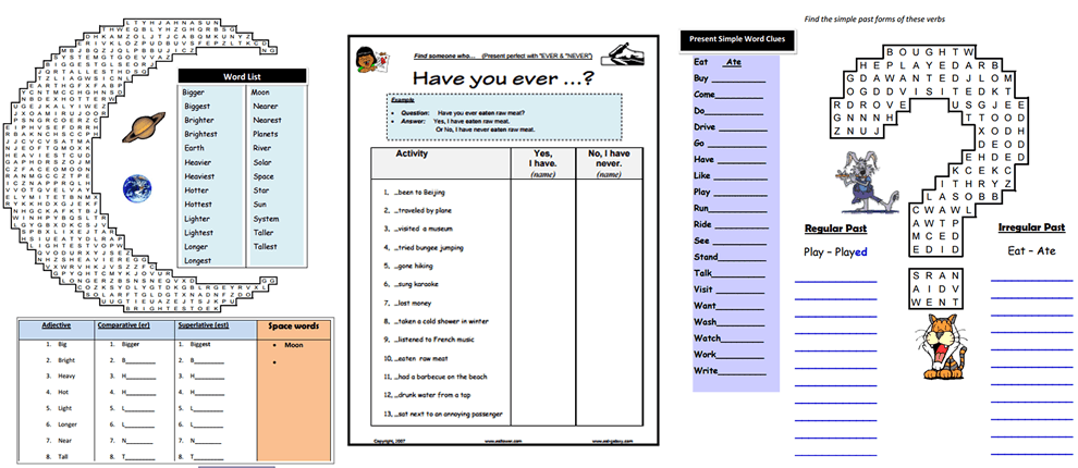 English Grammar, Vocabulary, Pronunciation Exercises For Esl