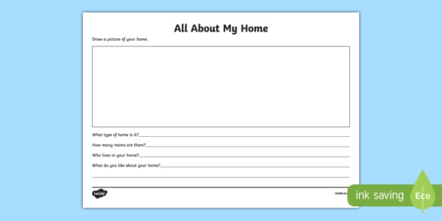 Houses And Homes  All About My Home Worksheet   Worksheet, Worksheet