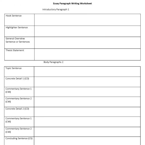 Writing Worksheets