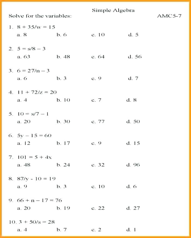 Year 7 Maths Worksheets Printable Collection Of Solutions Maths