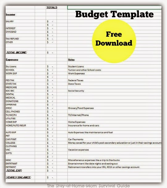 Setting Up Your Home Budget {free Download}