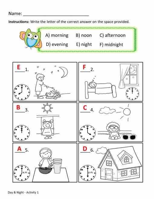 Telling Time Worksheets