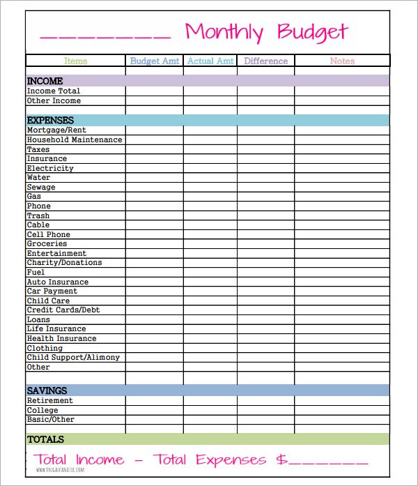 Monthly Budget,monthly Budget Worksheet