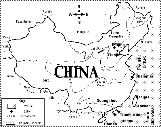 Blank Map Of China Worksheet