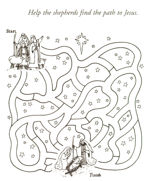 Christian Christmas Activity Sheets  Looking For Stuff Other Than