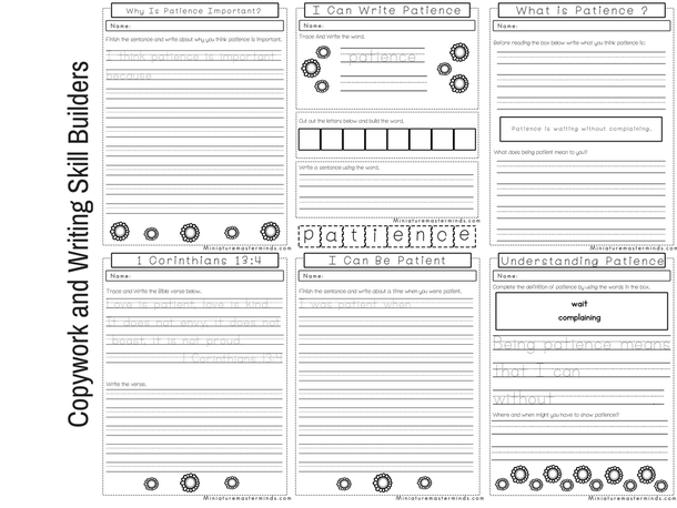 A Study In Patience No Prep Worksheet And Activity Pack