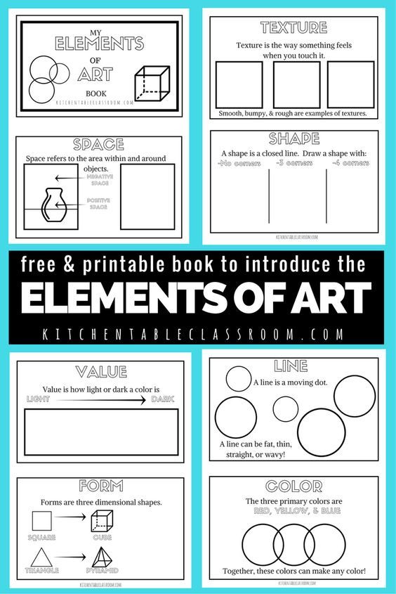 The Formal Elements Of Art For Kids With Free Printable Book