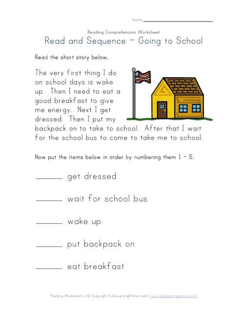 Read And Sequence Worksheet