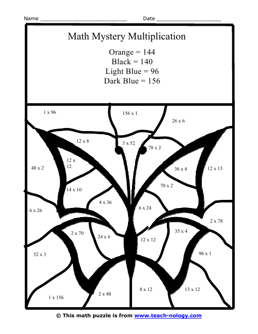 Coloring Pages  Free Color By Number Multiplication Worksheet