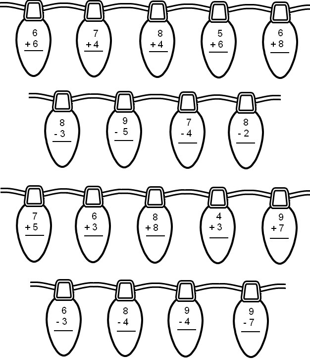 Christmas Addition & Subtraction Worksheet