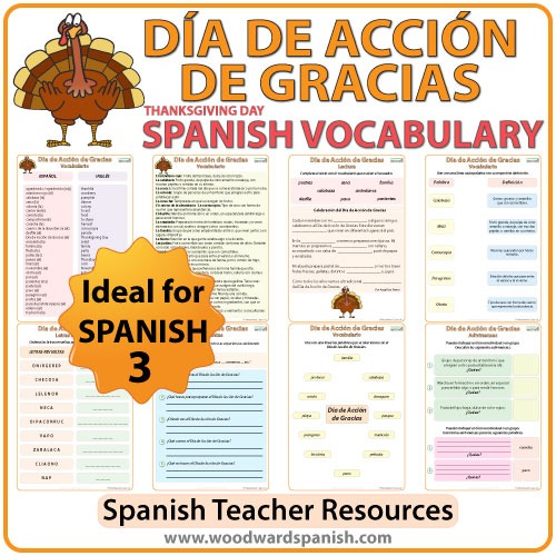 Spanish Thanksgiving Day Vocabulary â DÃ­a De AcciÃ³n De Gracias