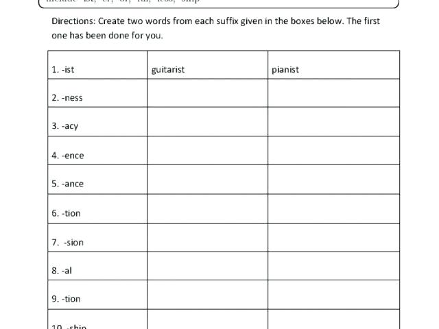 Grade Prefixes And Suffixes Worksheets Prefix Worksheet 6 Prefix