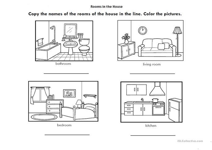 Rooms Of The House Worksheet