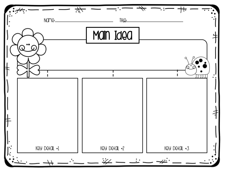 First Grade Main Idea Key Details