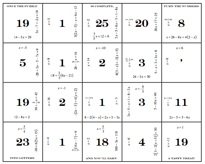 The Exponential Curve  Algebra 1  Solving Equations Puzzle