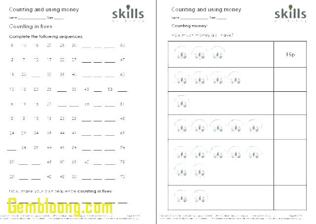 Making Change From 5 Dollars Worksheets Archives