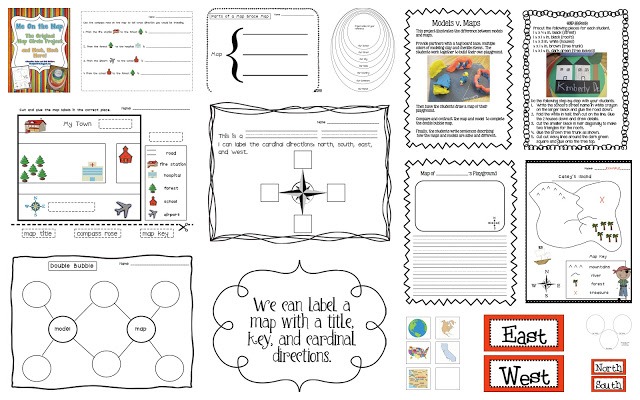 Cardinal Directions Worksheet 3rd Grade