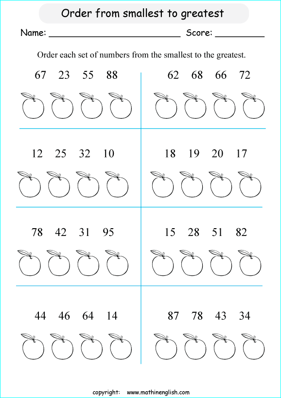 Worksheet On Big And Small Numbers