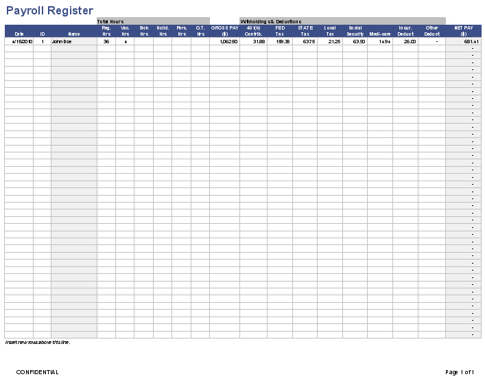 Payroll Template