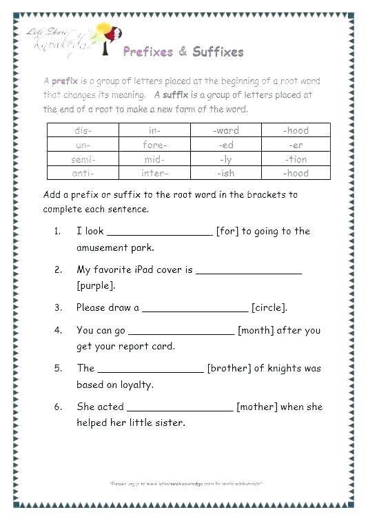 Free Prefix Worksheets For 3rd Grade â Baysidebaby Co
