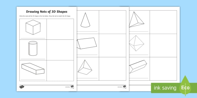 3d Shape Nets Pdf Worksheet