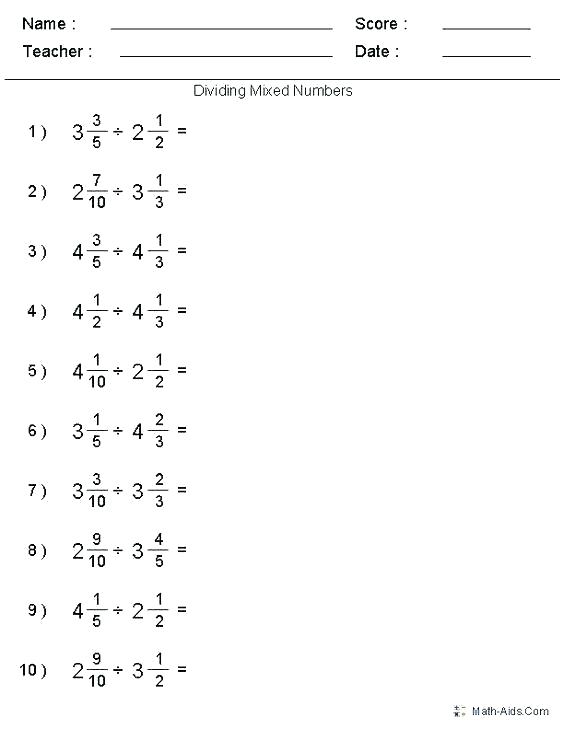 Second Grade Math Multiplication And Division Worksheets Third