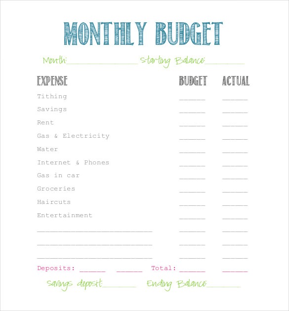 Simple Budget Template