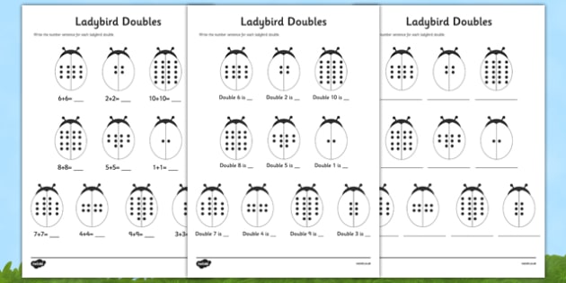 Doubles To 20 Ladybird Worksheet   Worksheet Mixed Up