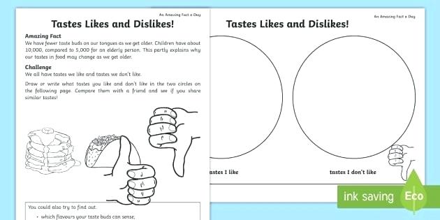 Like Dislike Worksheets â Odmartlifestyle Com